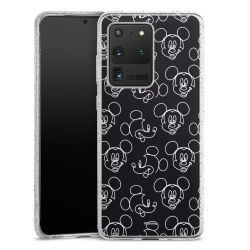 Silikon Glitter Case transparent-silber