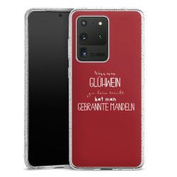 Silikon Glitter Case transparent-silber