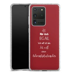 Silikon Glitter Case transparent-silber