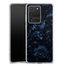 Silikon Glitter Case transparent-silber