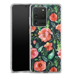 Silikon Glitter Case transparent-silber