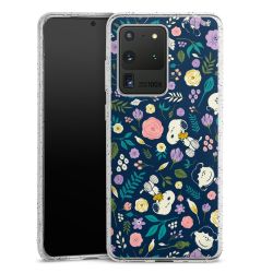 Silikon Glitter Case transparent-silber