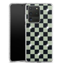 Silikon Glitter Case transparent-silber