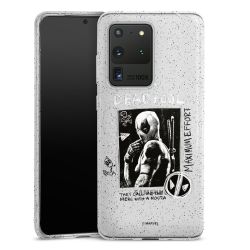 Silikon Glitter Case transparent-silber