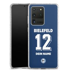 Silikon Glitter Case transparent-silber