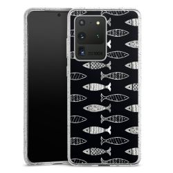 Silikon Glitter Case transparent-silber