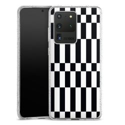 Silikon Glitter Case transparent-silber