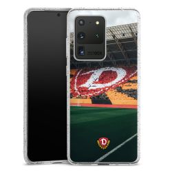 Silikon Glitter Case transparent-silber