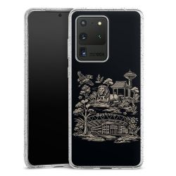 Silikon Glitter Case transparent-silber