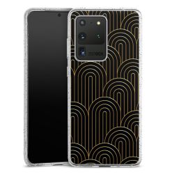 Silikon Glitter Case transparent-silber