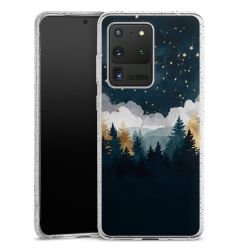 Silikon Glitter Case transparent-silber