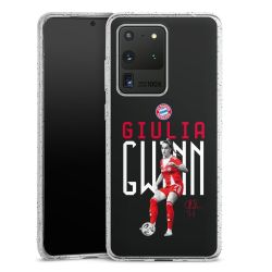 Silikon Glitter Case transparent-silber