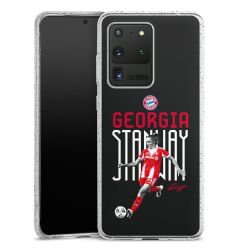 Silikon Glitter Case transparent-silber