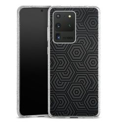 Silikon Glitter Case transparent-silber