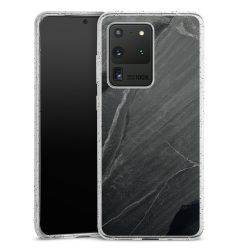 Silikon Glitter Case transparent-silber