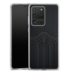 Silikon Glitter Case transparent-silber