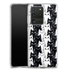 Silikon Glitter Case transparent-silber