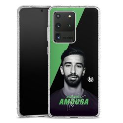 Silikon Glitter Case transparent-silber