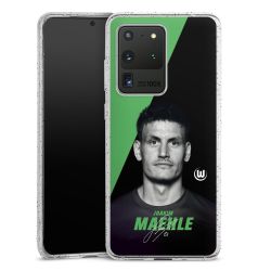 Silikon Glitter Case transparent-silber