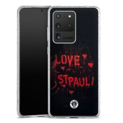 Silikon Glitter Case transparent-silber