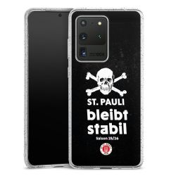 Silikon Glitter Case transparent-silber