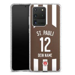 Silikon Glitter Case transparent-silber