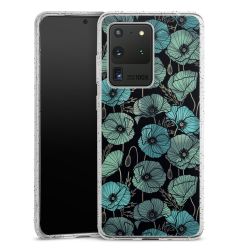 Silikon Glitter Case transparent-silber