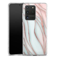 Silikon Glitter Case transparent-silber