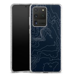 Silikon Glitter Case transparent-silber