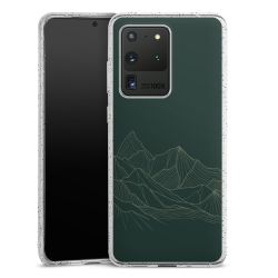 Silikon Glitter Case transparent-silber