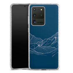 Silikon Glitter Case transparent-silber