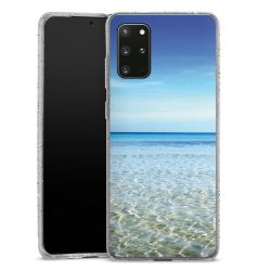 Silikon Glitter Case transparent-silber