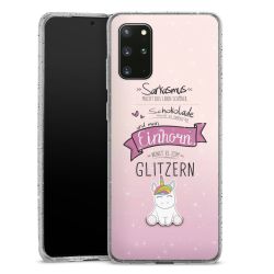 Silikon Glitter Case transparent-silber