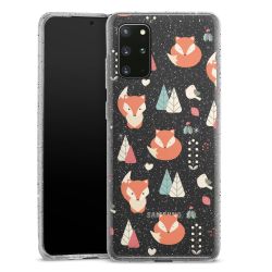 Silicone Glitter Case silver glitter