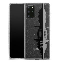 Silikon Glitter Case transparent-silber