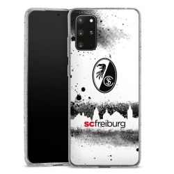 Silikon Glitter Case transparent-silber