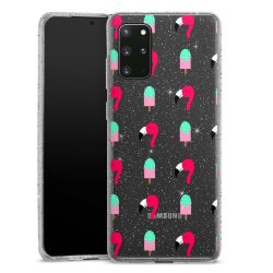 Silicone Glitter Case silver glitter