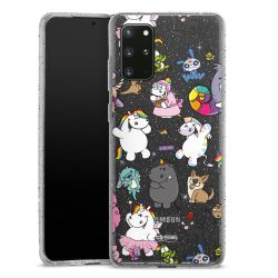 Silikon Glitter Case transparent-silber