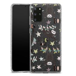 Silicone Glitter Case silver glitter