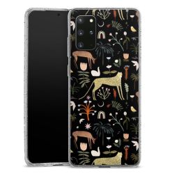 Silikon Glitter Case transparent-silber