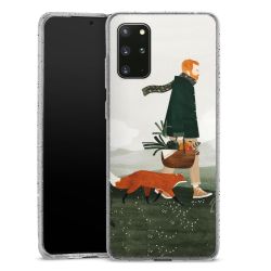 Silikon Glitter Case transparent-silber