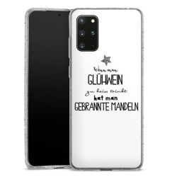 Silikon Glitter Case transparent-silber