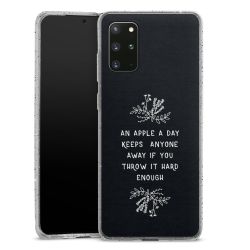 Silikon Glitter Case transparent-silber