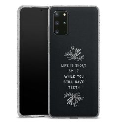 Silikon Glitter Case transparent-silber