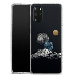 Silikon Glitter Case transparent-silber