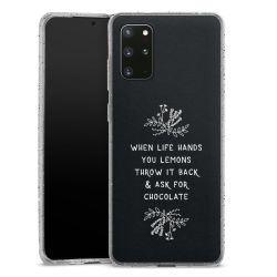 Silikon Glitter Case transparent-silber