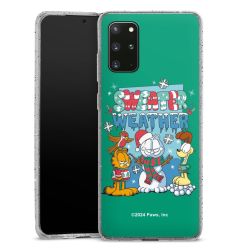 Silikon Glitter Case transparent-silber