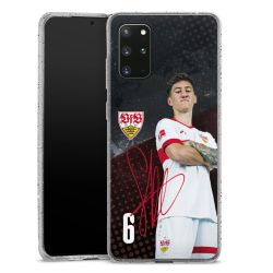 Silikon Glitter Case transparent-silber