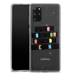 Silikon Glitter Case transparent-silber