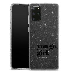 Silikon Glitter Case transparent-silber